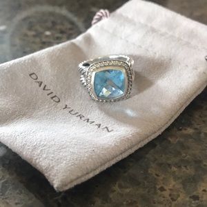David Yurman blue topaz ring size 6